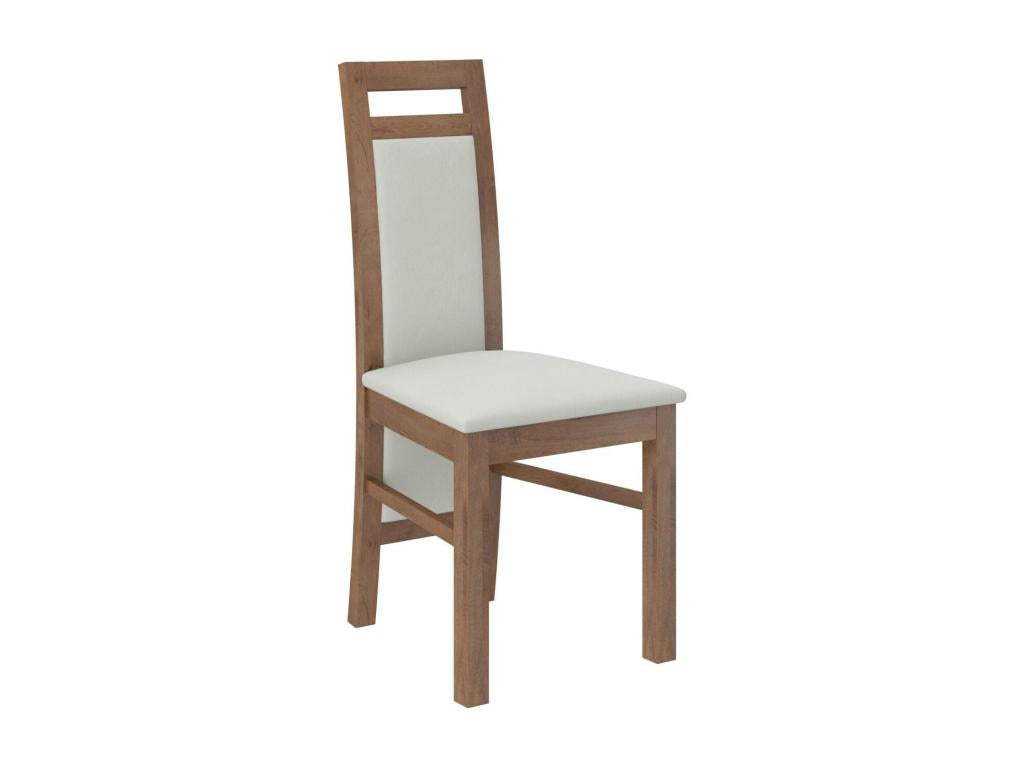 Brown wood and fabric chair, Delimoa-Tissu 27122 27990PPJY