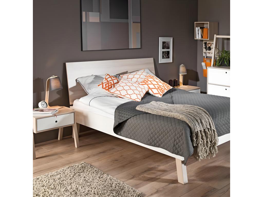 Bed 140x200cm Spot Delimoa and white 37714AYTK