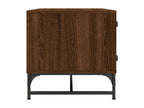 Coffee table with glass doors in brown oak, 68.5x50x50 cm, 78201WATE
