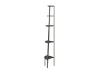5-Tier Corner Shelf, Black, 45.5x31.5x180 cm, 11441GQAO