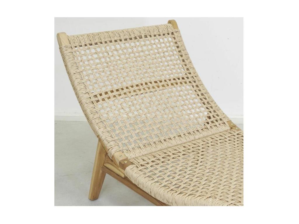 Delimoa Vague 03325TRTP teak and synthetic cane sun lounger