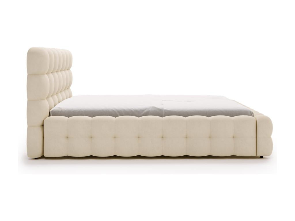 Delimoa Bed Delimoaé Parlas Bis - Double Bed 160x200 with Slatted Base and Delimoa Storage - Velvet Beige Fabric Amor Velvet 4323 39354HAQV