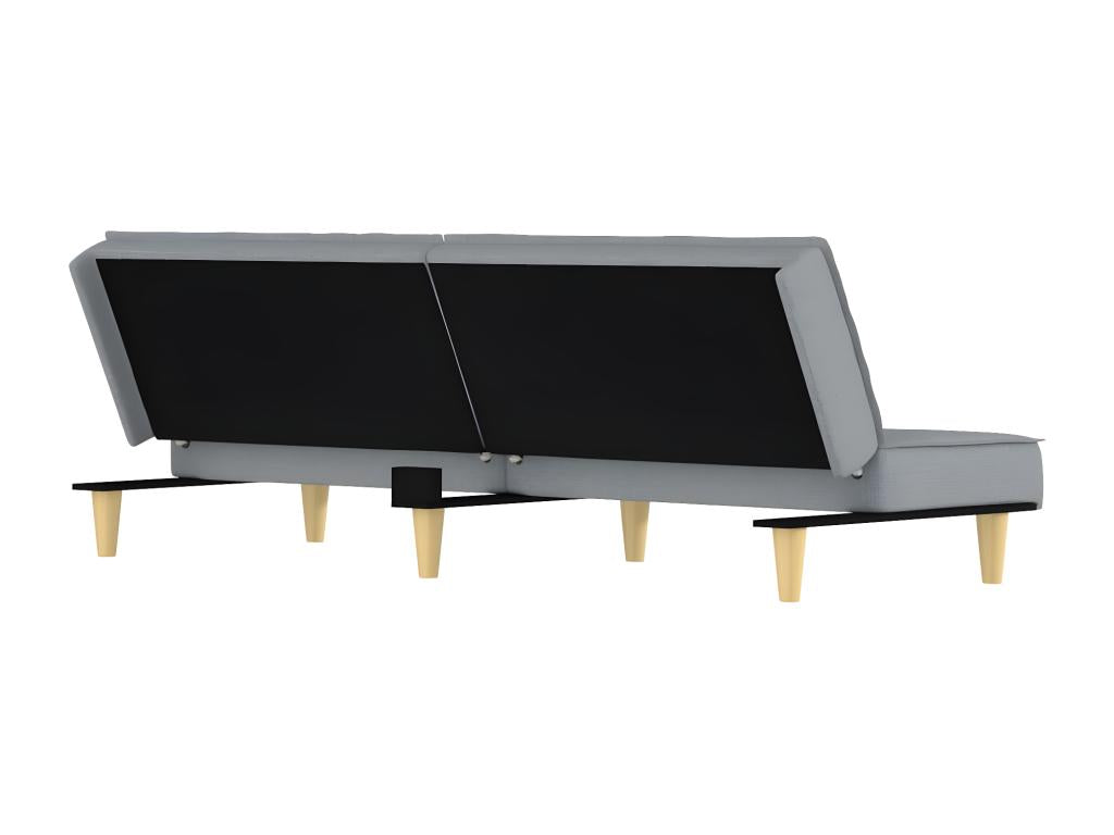 Sofa bed in light grey fabric 08760PHAT