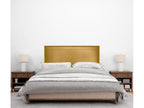 Delimoa Smooth Faux Leather Headboard 90x105cm with Legs for 80/90cm Beds - Gold 89271ZUMN