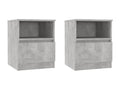 2-piece bedside tables, concrete grey, 40x40x50 cm, chipboard, 51215OEPA