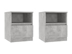 2-piece bedside tables, concrete grey, 40x40x50 cm, chipboard, 51215OEPA