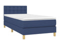 Upholstered bed base with mattress and LED light, blue, 90x200 cm, fabric, 17775ILTY