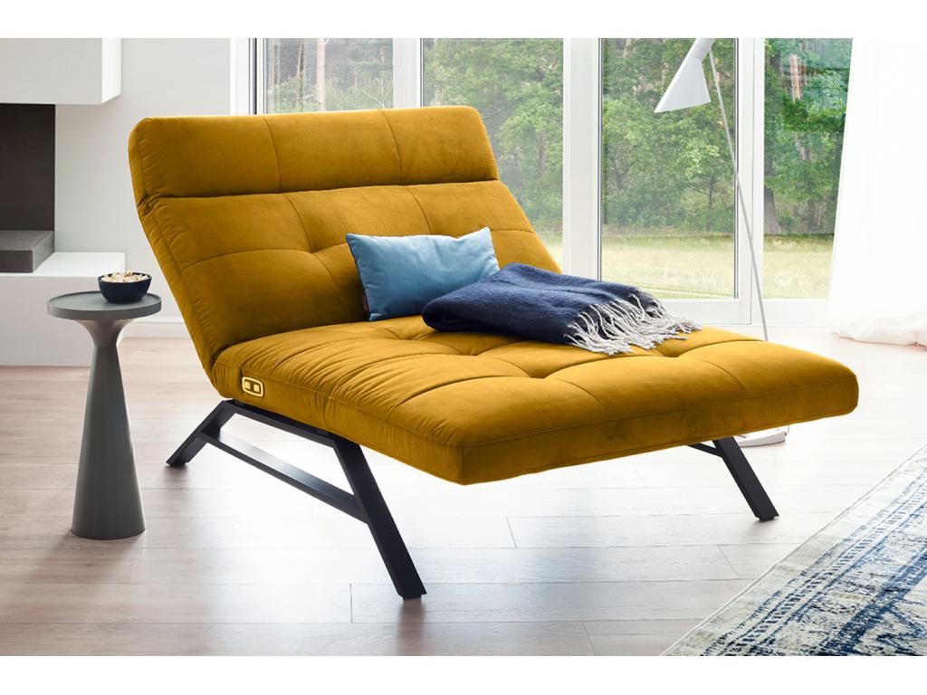 Chair - Yellow Velvet - Delimoa 70386PAYI