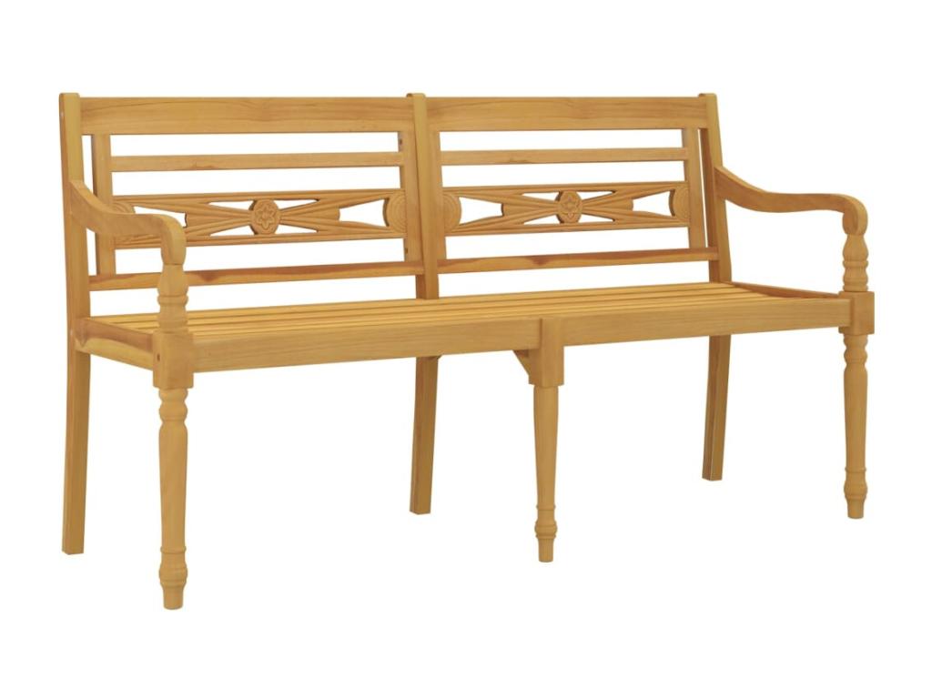 Garden bench, brown wood furniture, 150x51.5x84 cm, 02 0011098 69063TFPI