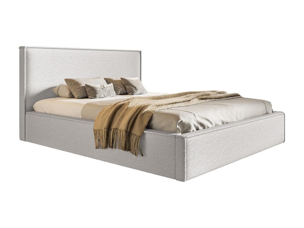 Artanzy Storage Bed 180x200 Artanzy - Adult Bed with Slatted Base - Bed with Cream Bouclé Fabric Anthology 1 13693XVYH