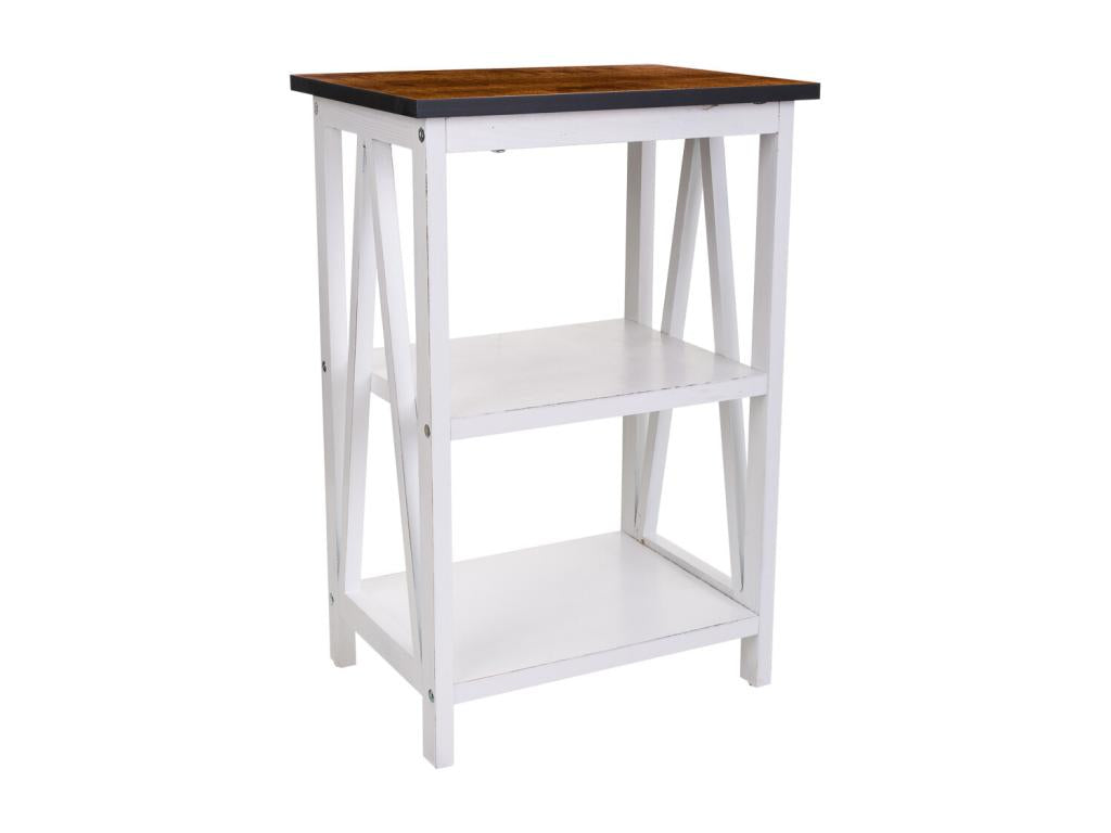 White wooden shelf 40x30x60h 12083MMNW