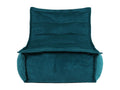 Set of 2 Teal Blue Velvet Chaise Lounge Poufs - Artanzy 99479JWZK