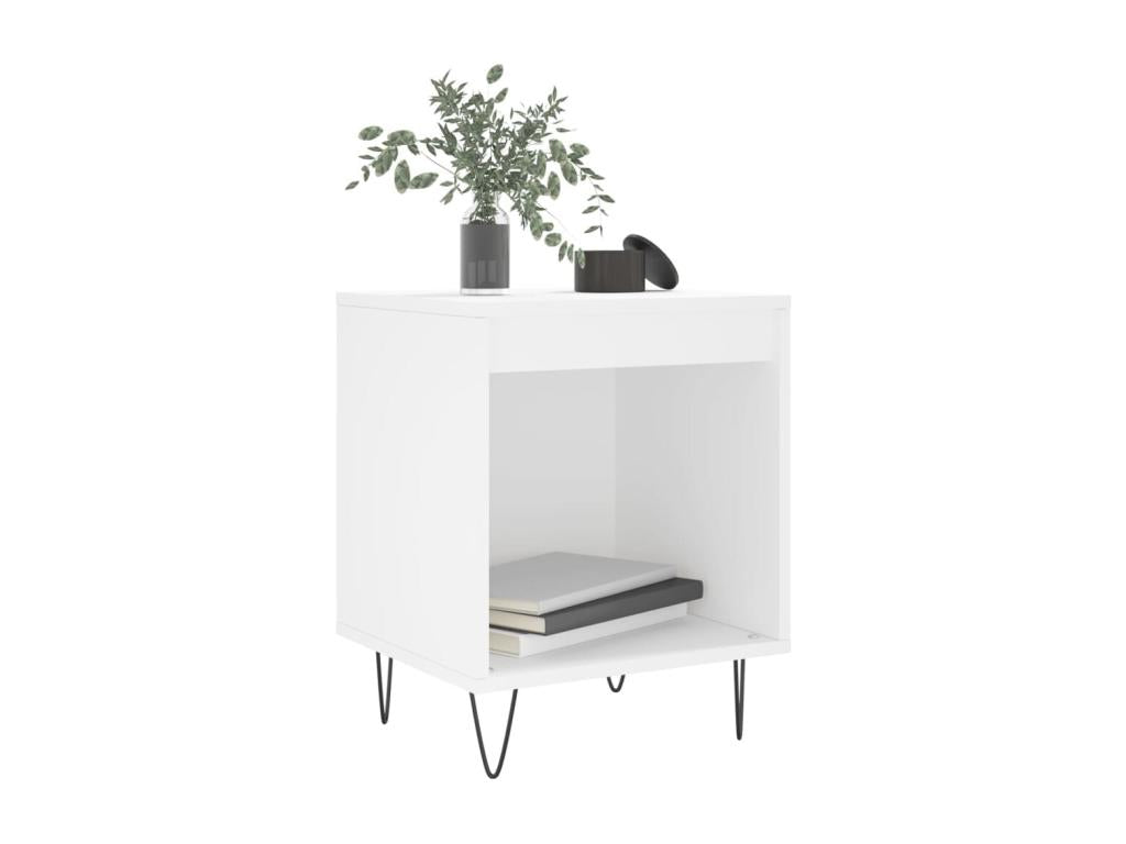 Bedside tables, 2 pcs, white, 40x35x50 cm, engineered wood, 69693BKZQ