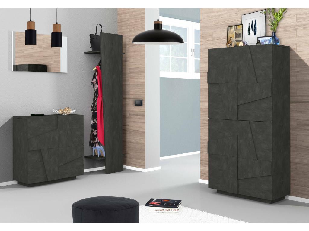 Delimoa entryway furniture, modern multifunctional entryway storage unit, versatile locker for entryway, Made in Italy, 50x30x200 cm, Anthracite, 72574FCSM