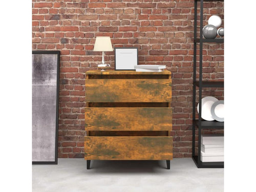 Smoked Oak Sideboard 60x35x69 cm Engineered Wood 62892PRHW