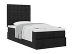 Artanzy bed frame with black mattress 80x200 cm fabric 84894EQGZ