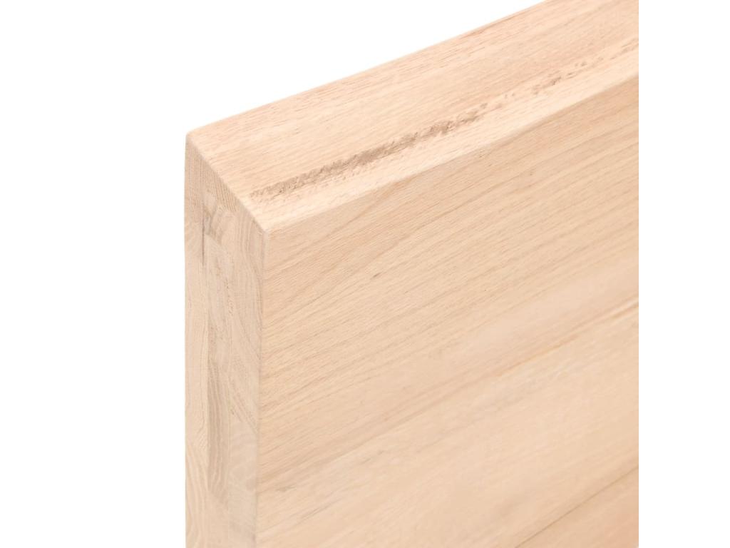 Wall shelf 40x30x2-6 cm untreated solid oak wood 62203UQHF