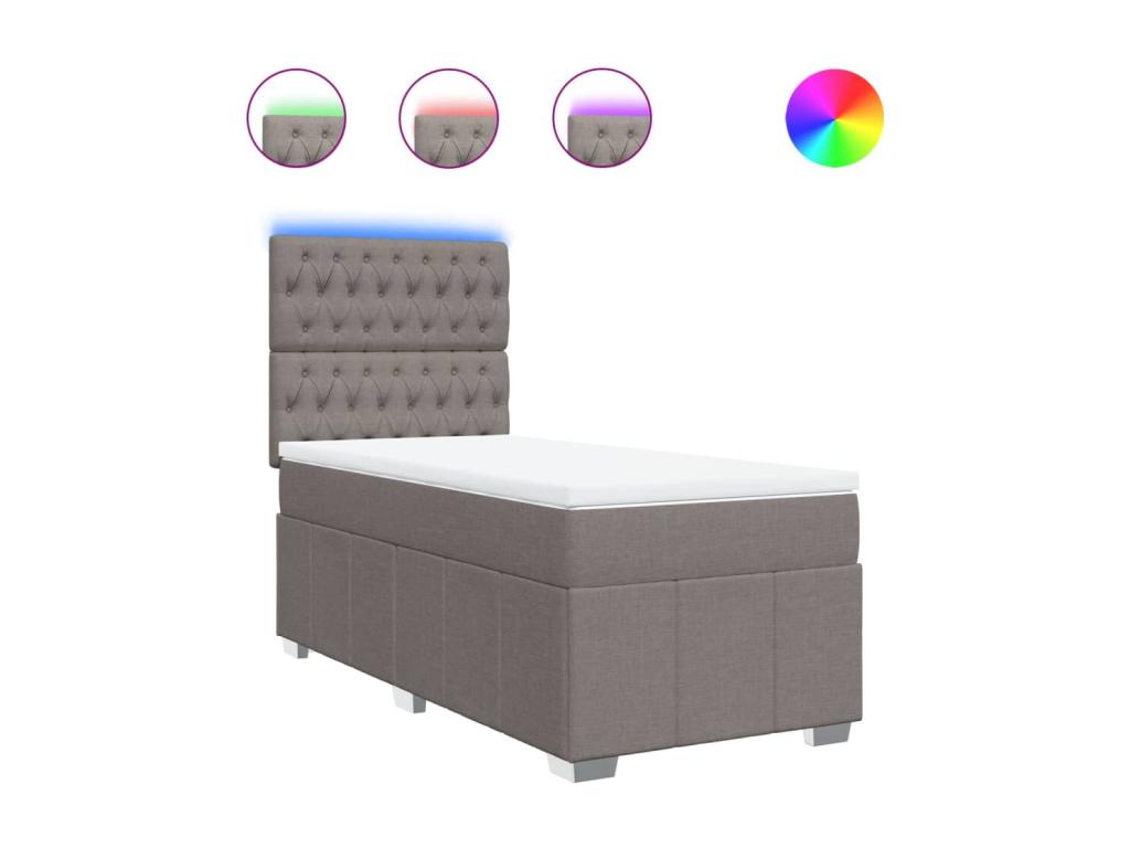 Delimoa bed base with Delimoa mattress 90x190 cm Fabric 69411KKSI