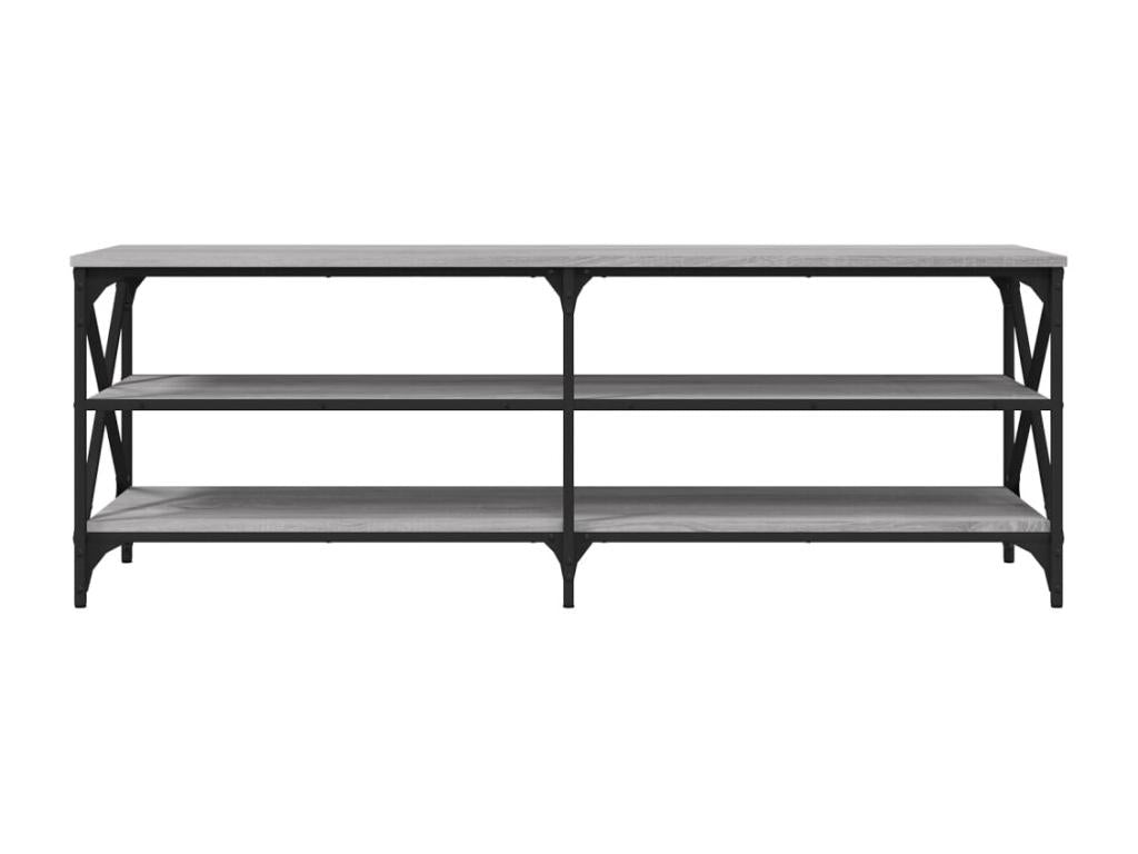 Delimoa TV cabinet gray 140x40x50 cm engineered wood 80529MHUB