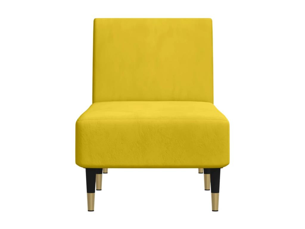 Artanzy - Yellow velvet chaise longue 76926KCOY