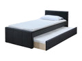 Delimoa 99812ELMM Matte Black Trundle Bed 90x190 cm