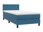 Artanzy bed base and dark blue 80x210 cm velvet mattress 07139IKIY
