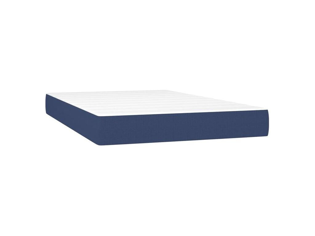Artanzy bed base and mattress with LED light, blue, 120x200 cm, fabric, 92306XRUI