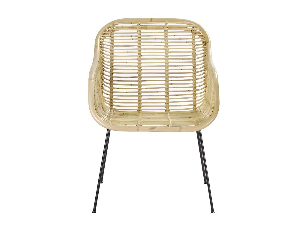 Rattan and metal armchair 47932DCSC