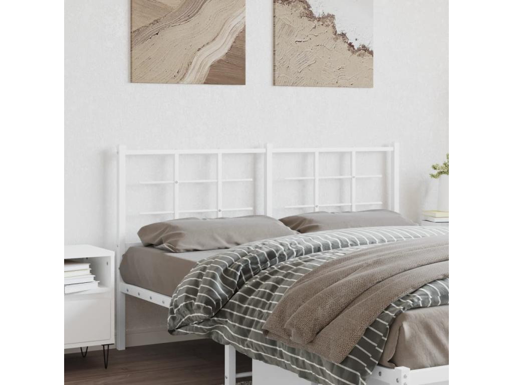 White metal headboard 160 cm 38259OSLF