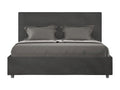 Delimoa 33655QKWX Upholstered Storage Bed 160x190cm Grey Microfiber