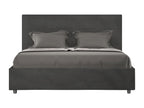Delimoa 33655QKWX Upholstered Storage Bed 160x190cm Grey Microfiber