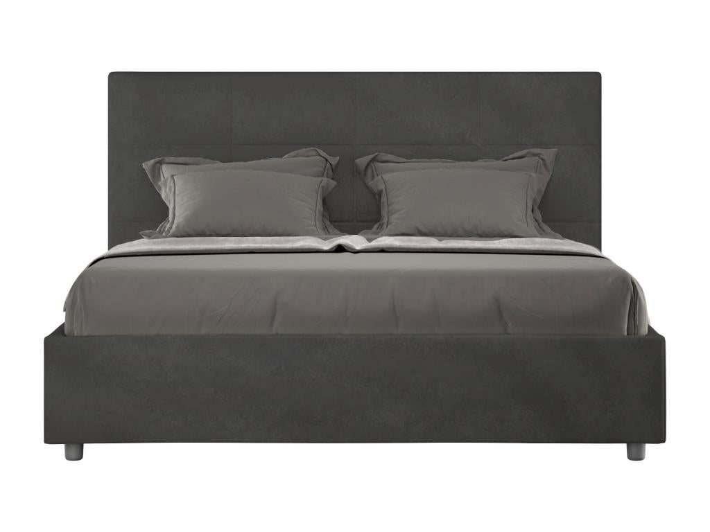 Delimoa 33655QKWX Upholstered Storage Bed 160x190cm Grey Microfiber