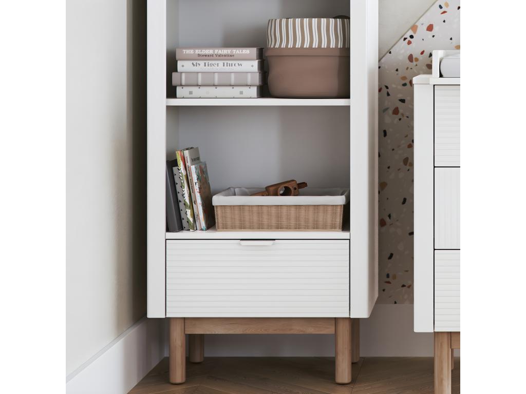 Delimoa White Column Bookcase 26974DEUW