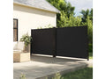 Black retractable side awning 160x600 cm 63629OLST