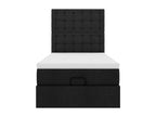 Artanzy bed frame with black mattress 80x200 cm fabric 84894EQGZ