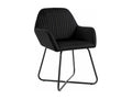 Set of 4 Black Velvet Dining Chairs 10150QNSA