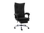Black leather armchair/chair, 64x68x120 cm, 02 0024040 09365LULP