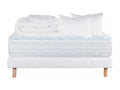 Delimoa - White Upholstered Mattress and Bed Base Pack 160x200 cm with 2 Pillows and 1 Duvet 81278MJAJ