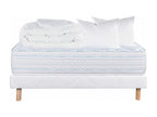 Delimoa - White Upholstered Mattress and Bed Base Pack 160x200 cm with 2 Pillows and 1 Duvet 81278MJAJ