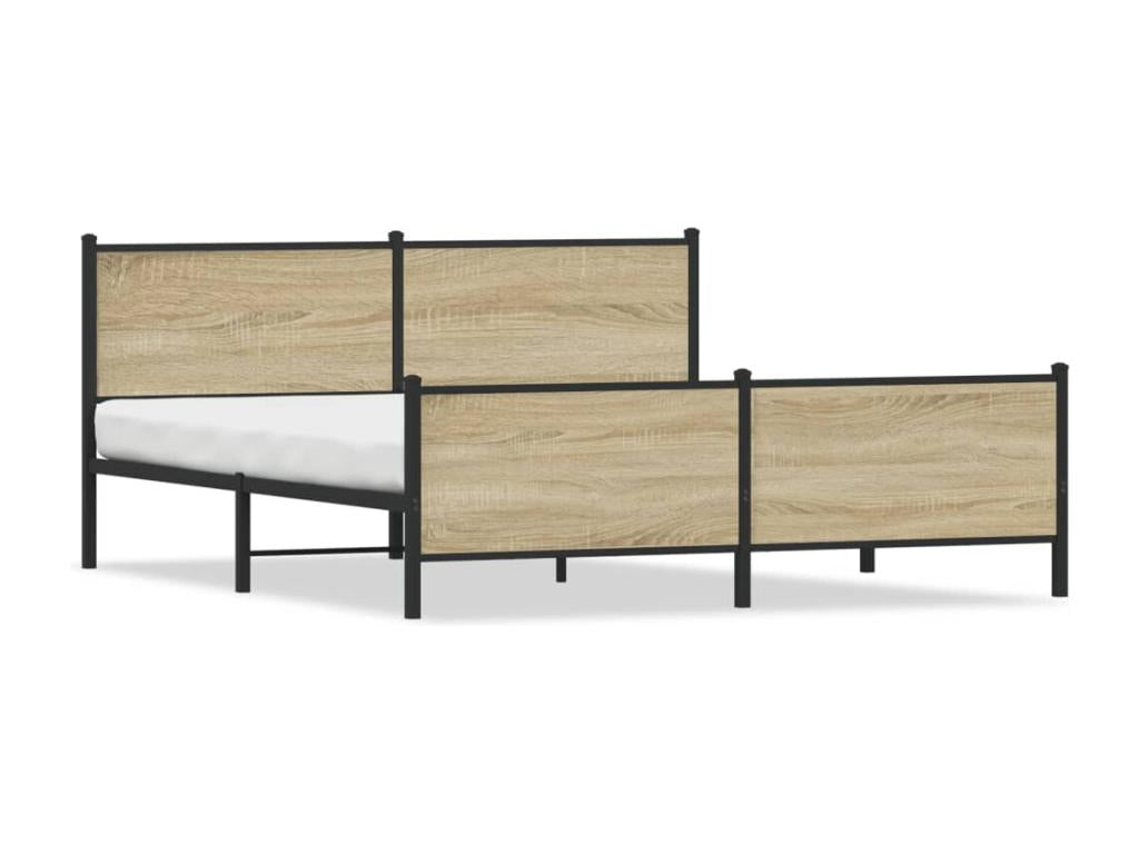 Delimoa oak metal bed frame (mattress not included) 183x213 cm 61879UZHF