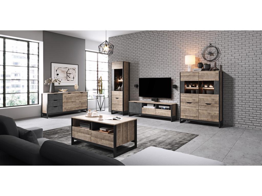 TV tableDelimoa RTV160 161x40x53 Cream / Gray 00307AKGG