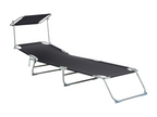 Delimoa 67298SNCT Black Metal Chaise Longue