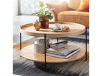 Coffee table 78x78x40 cm around the coffee table in wood and metal 52861BYNJ