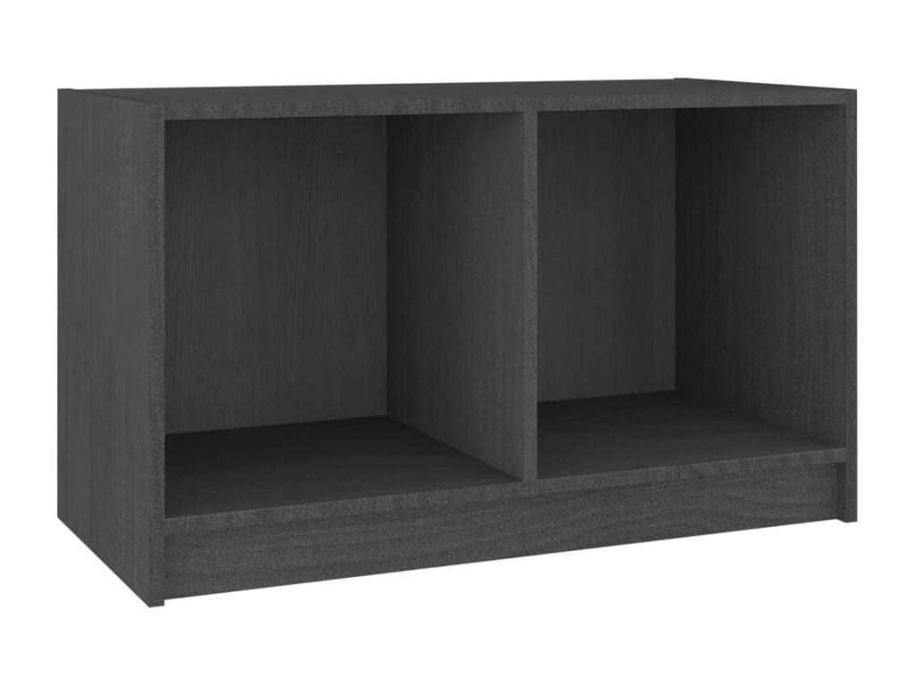 Grey TV stand 70x33x42 cm Solid pine wood 57052LYRQ