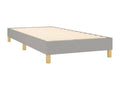 Upholstered bed base with mattress, light grey, 100x200cm, fabric, 48661WTNQ