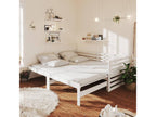 Sliding bed, white, solid pine wood, 2 x 90x200 cm, 36836PLUU