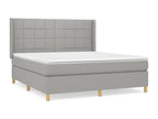 Delimoa bed base with mattress, light grey, 180x200cm, fabric, 23090FVNT