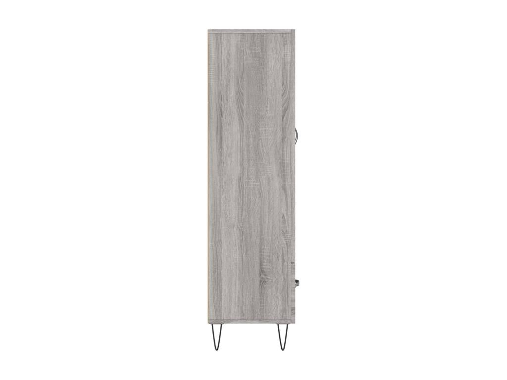 Delimoa high sideboard gray 69.5x31x115 cm engineered wood 05970CSNW