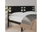 Black Headboard 126x4x100 cm Solid Pine Wood 72443DONC