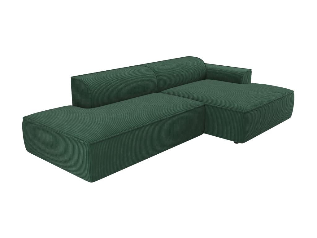 Delimoa 62374DHNQ Right-Hand Corner Sofa in Pine Green Corduroy